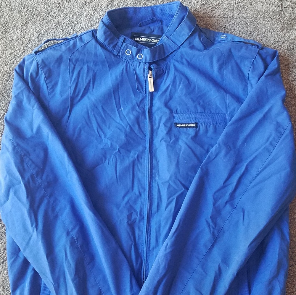 Blue Member's Only Jacket (Medium)